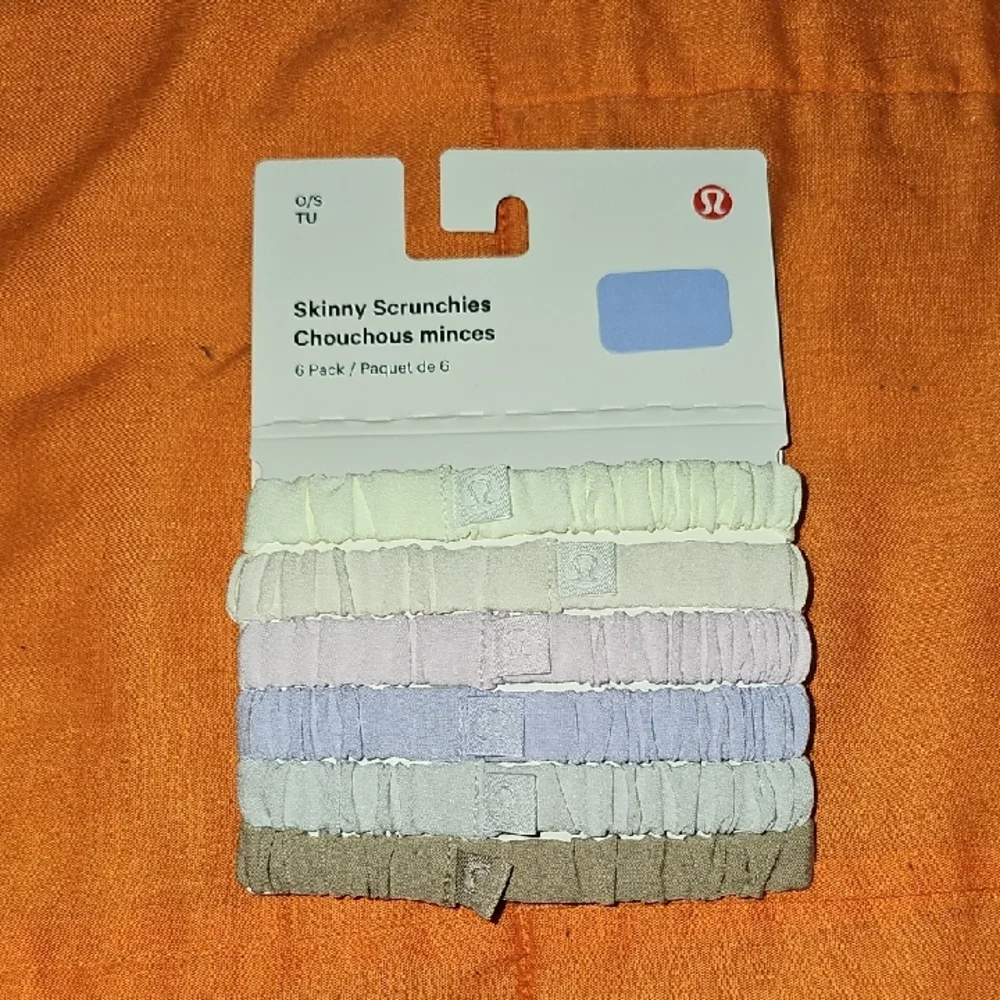 Lululemon Nwts Skinny Scrunchies 6 Pack!! Rare! SOLY/POEL/VPLF!!!